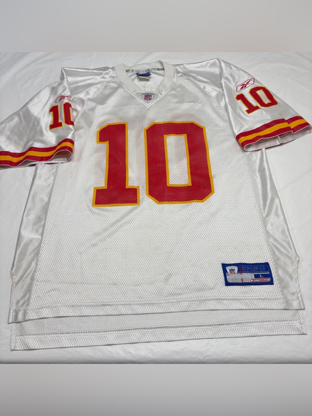 Reebok NFL Kansas City Chiefs Trent Green #10 Jersey White Mens Large